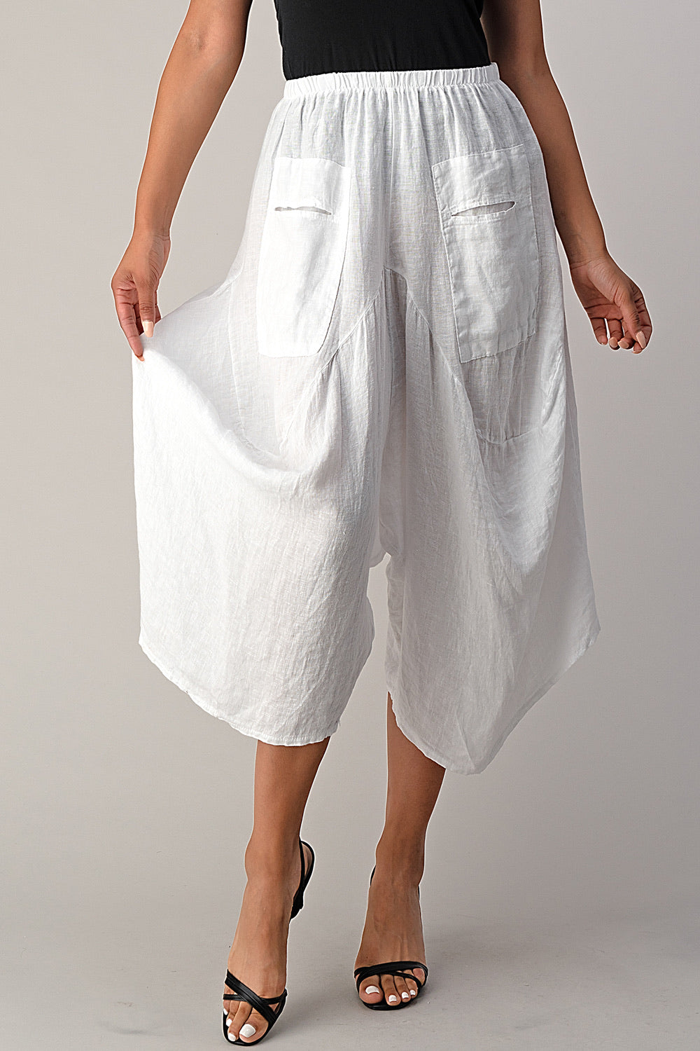 Raw Moda Italian Linen Pants Skirt Bottom Raw Moda