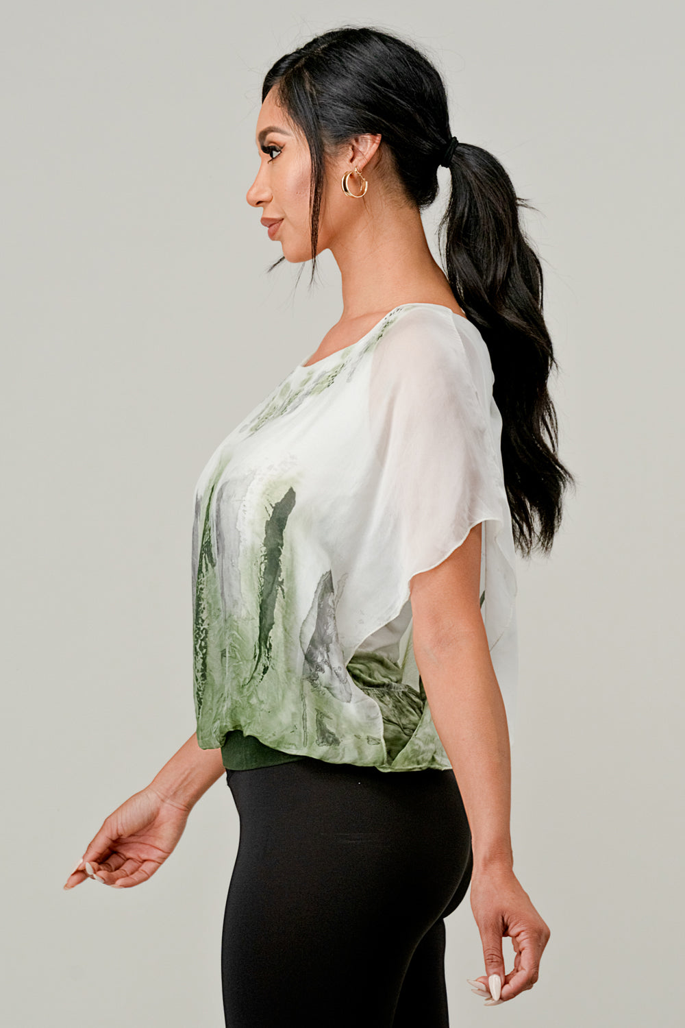Raw Moda Tie Dye Silk Top Raw Moda