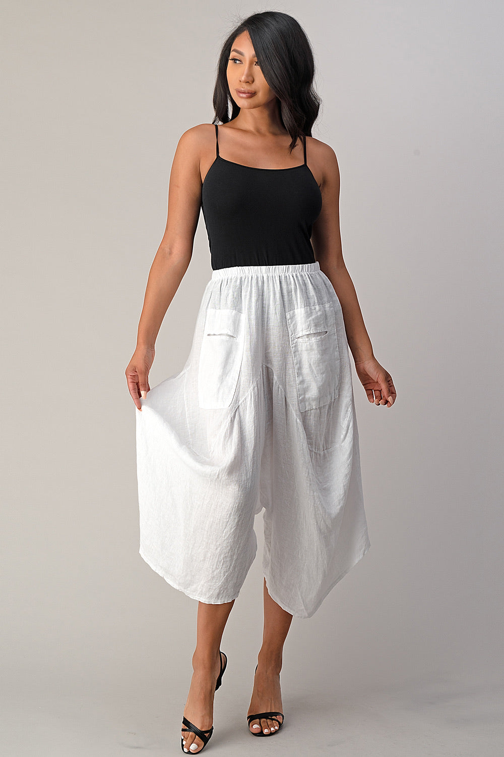 Raw Moda Italian Linen Pants Skirt Bottom Raw Moda