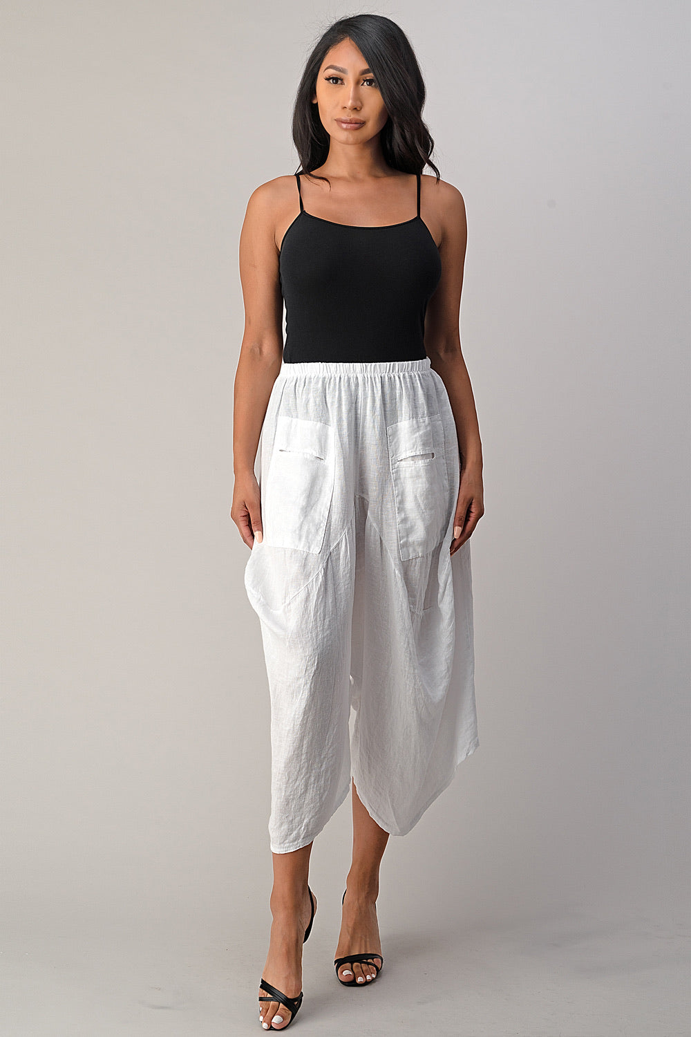 Raw Moda Italian Linen Pants Skirt Bottom Raw Moda