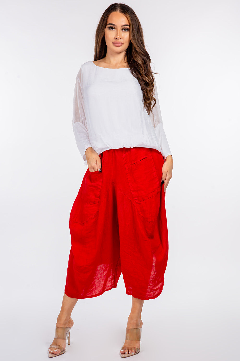 Raw Moda Italian Linen Pants Skirt Bottom Raw Moda