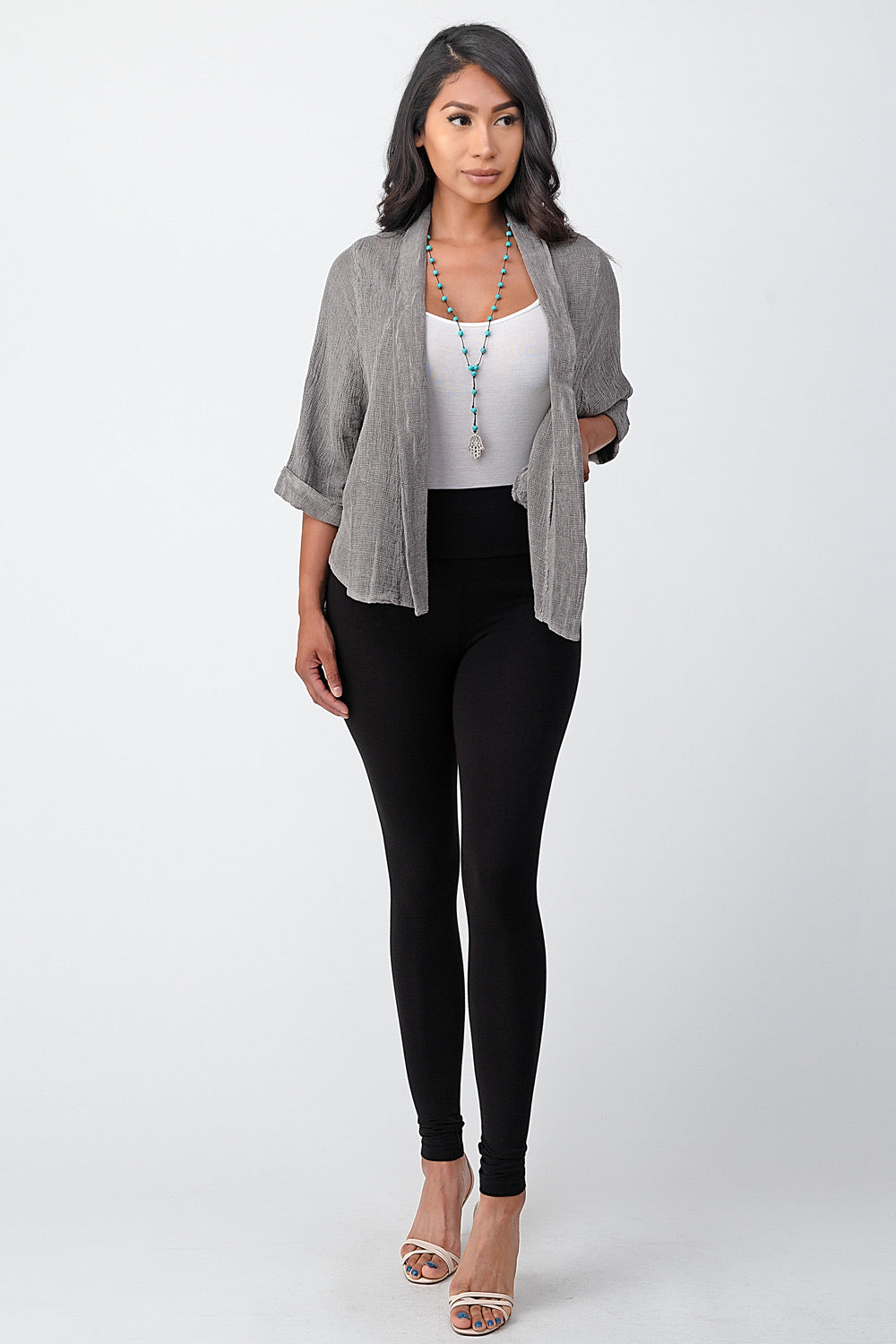Raw Moda Short Linen Jacket Top Raw Moda