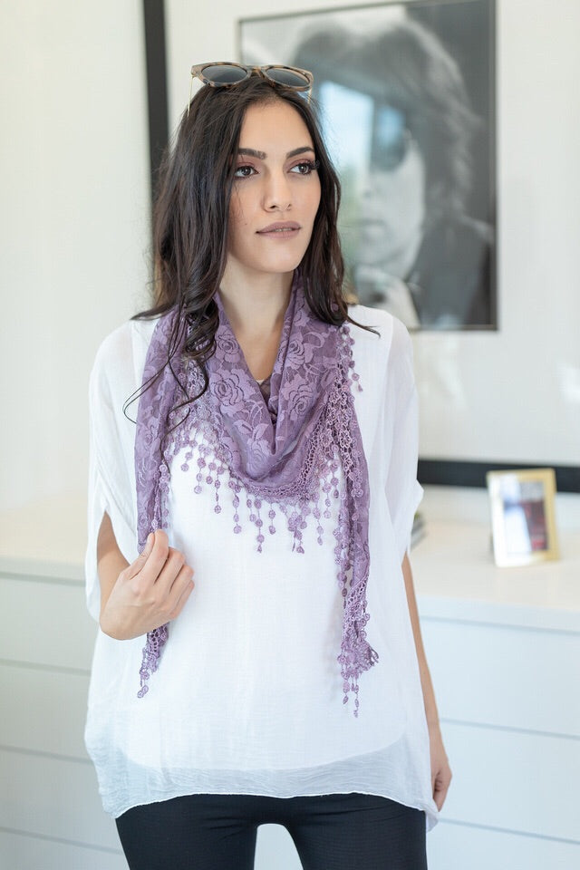 Italian Solid Silky Top Raw Moda Top Raw Moda