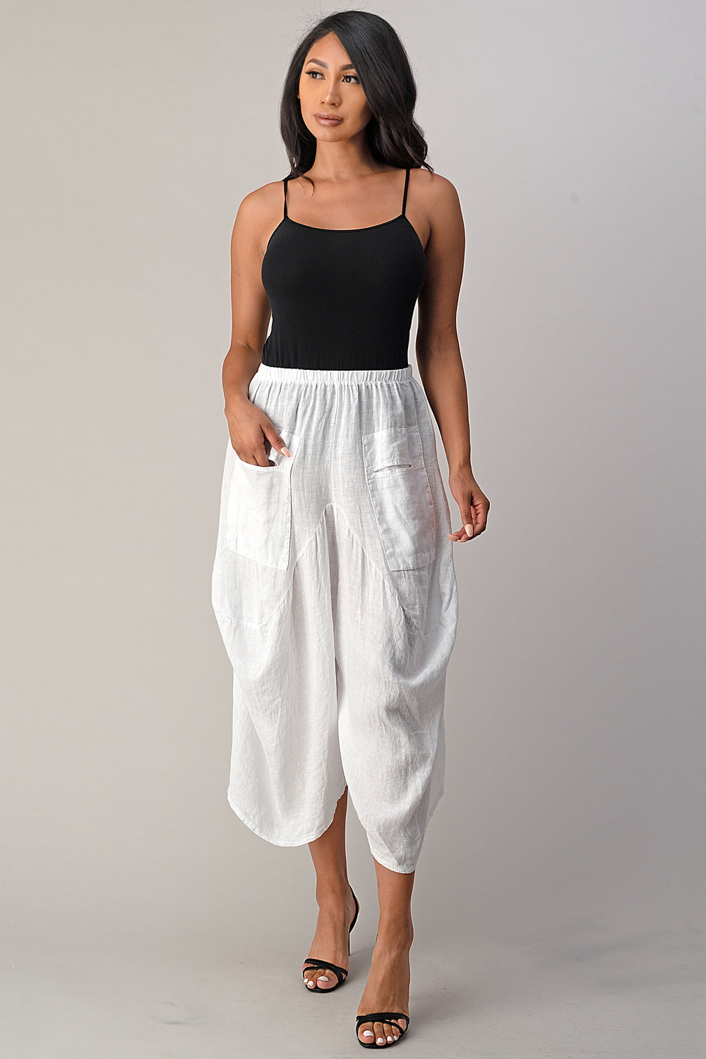 Raw Moda Italian Linen Pants Skirt Bottom Raw Moda