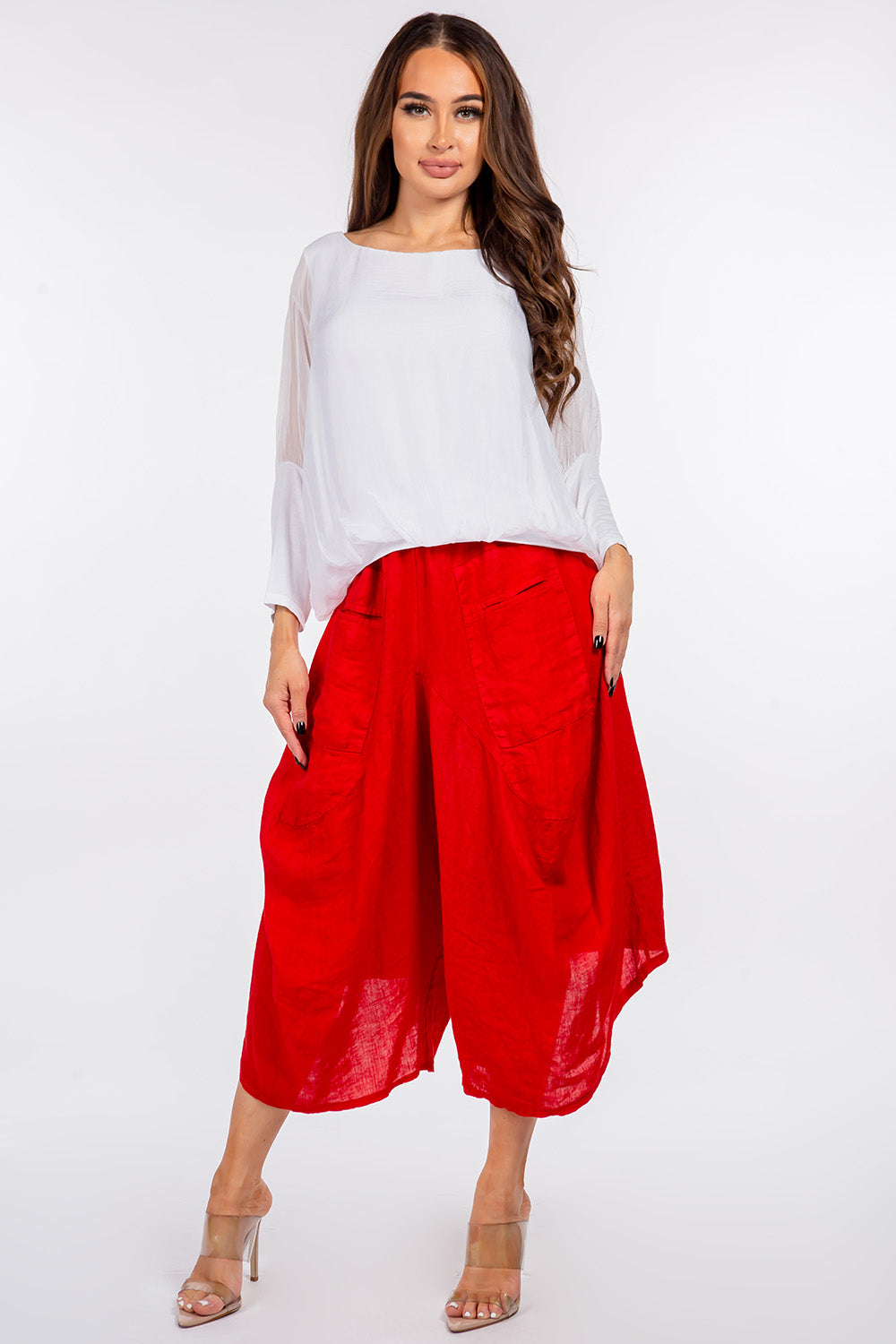 Raw Moda Italian Linen Pants Skirt Bottom Raw Moda