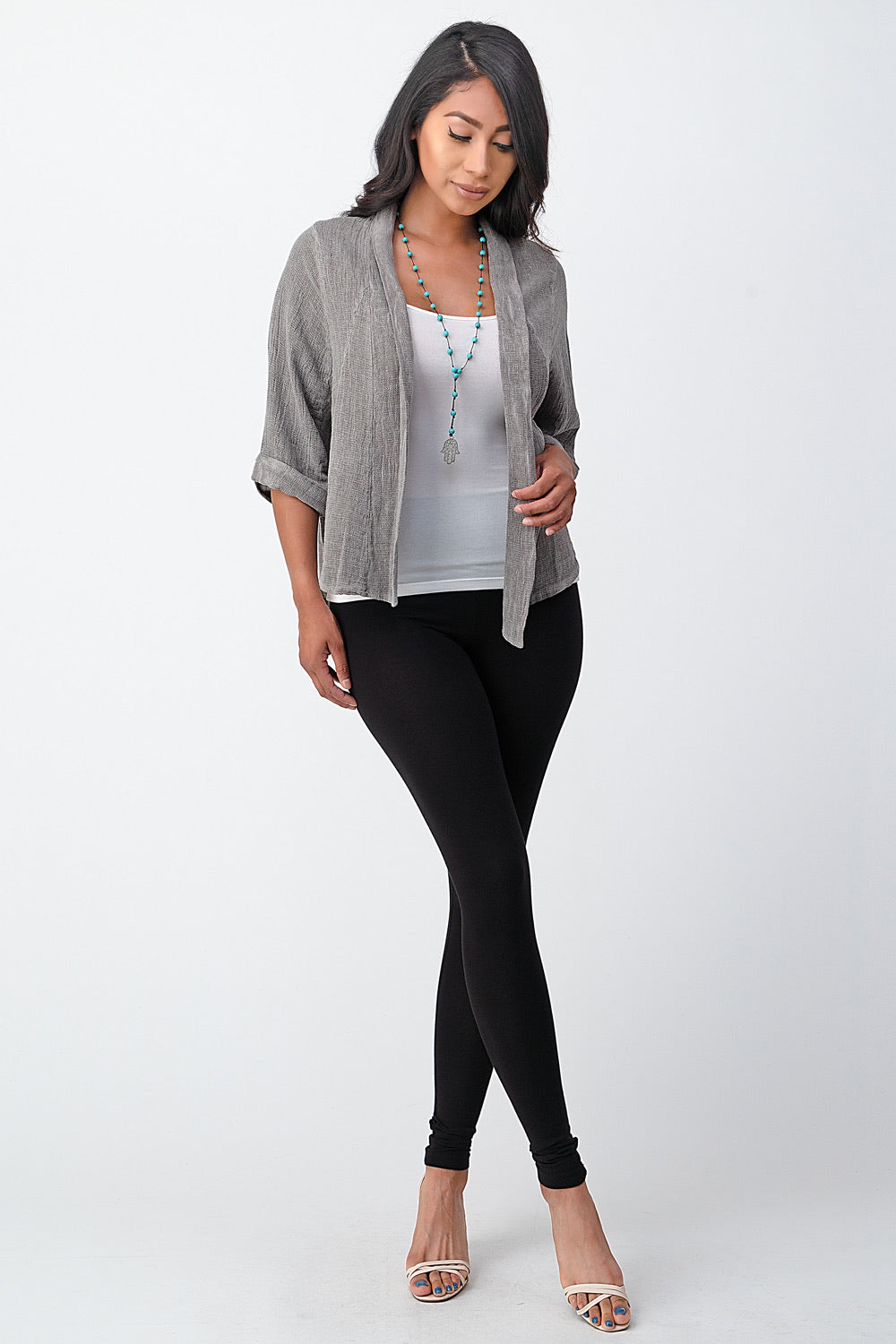 Raw Moda Short Linen Jacket Top Raw Moda