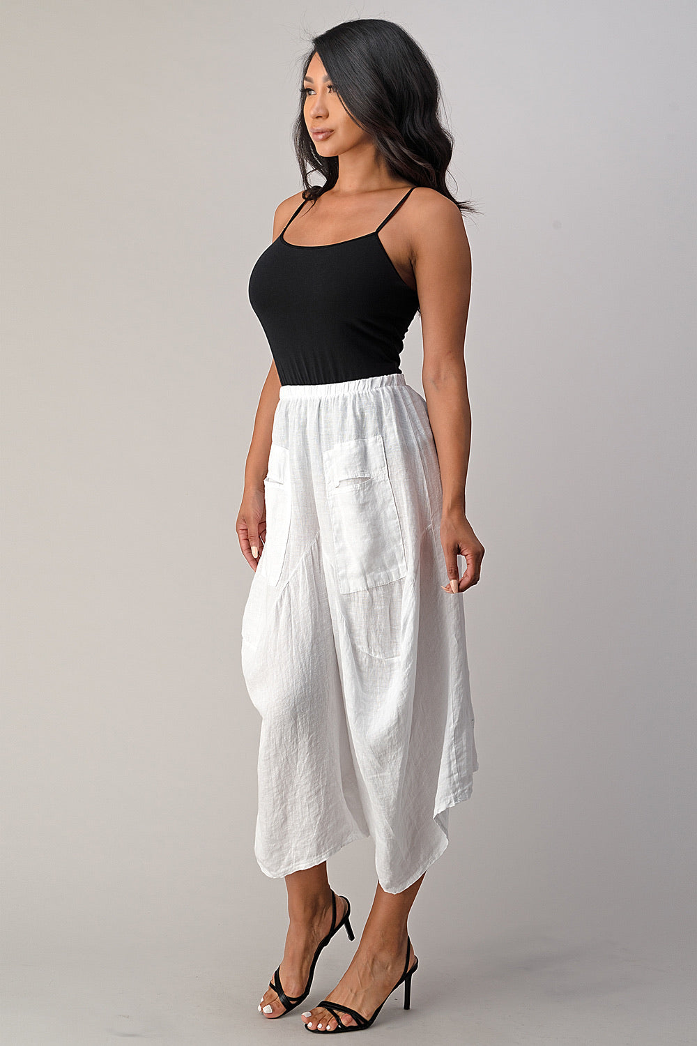 Raw Moda Italian Linen Pants Skirt Bottom Raw Moda