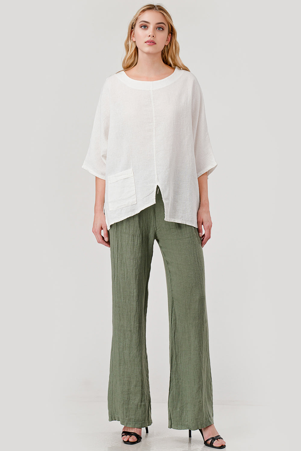 Tala Linen Top W single Pocket - Raw Moda