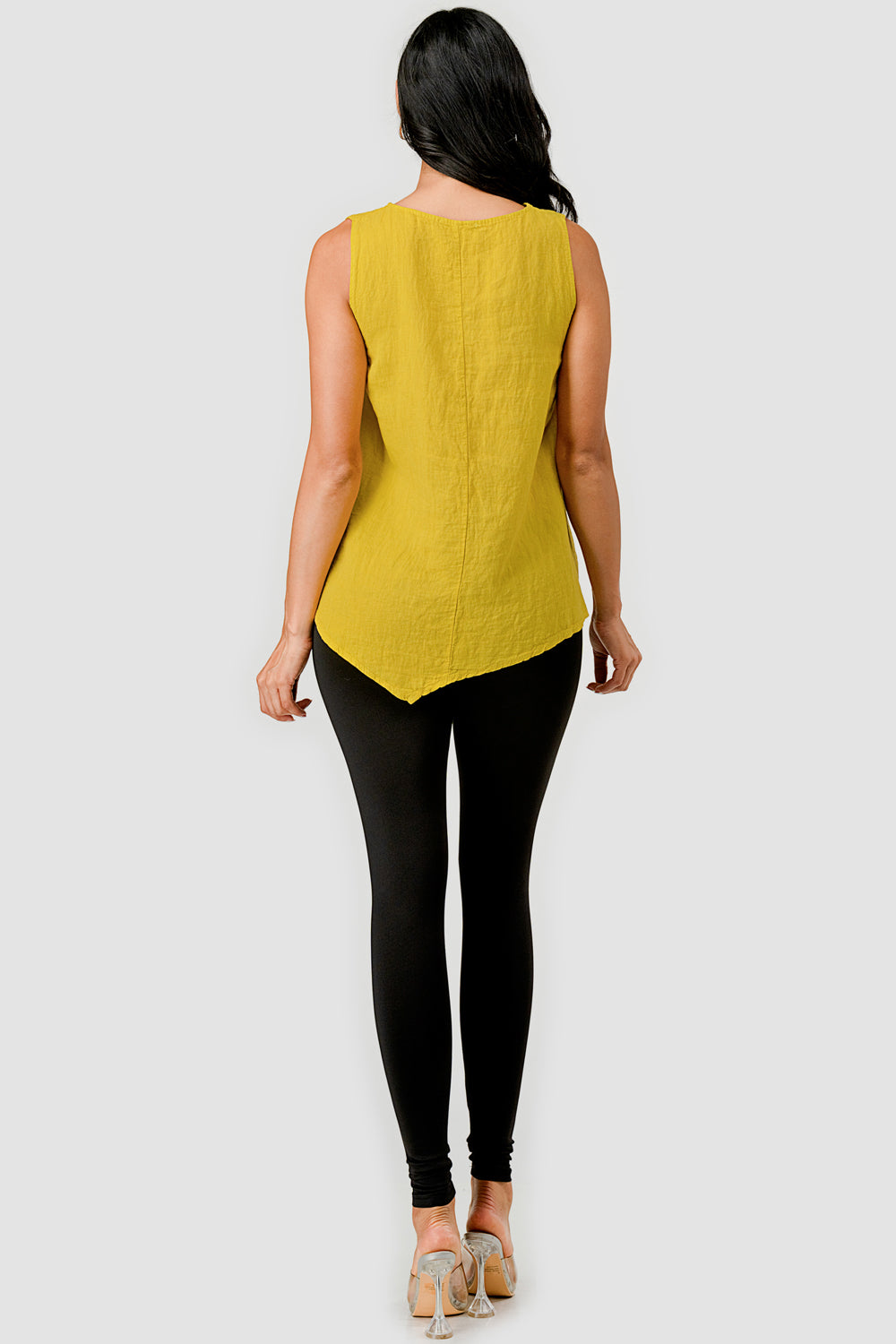 Aspen Organic Sleeveless Linen Top - Raw Moda