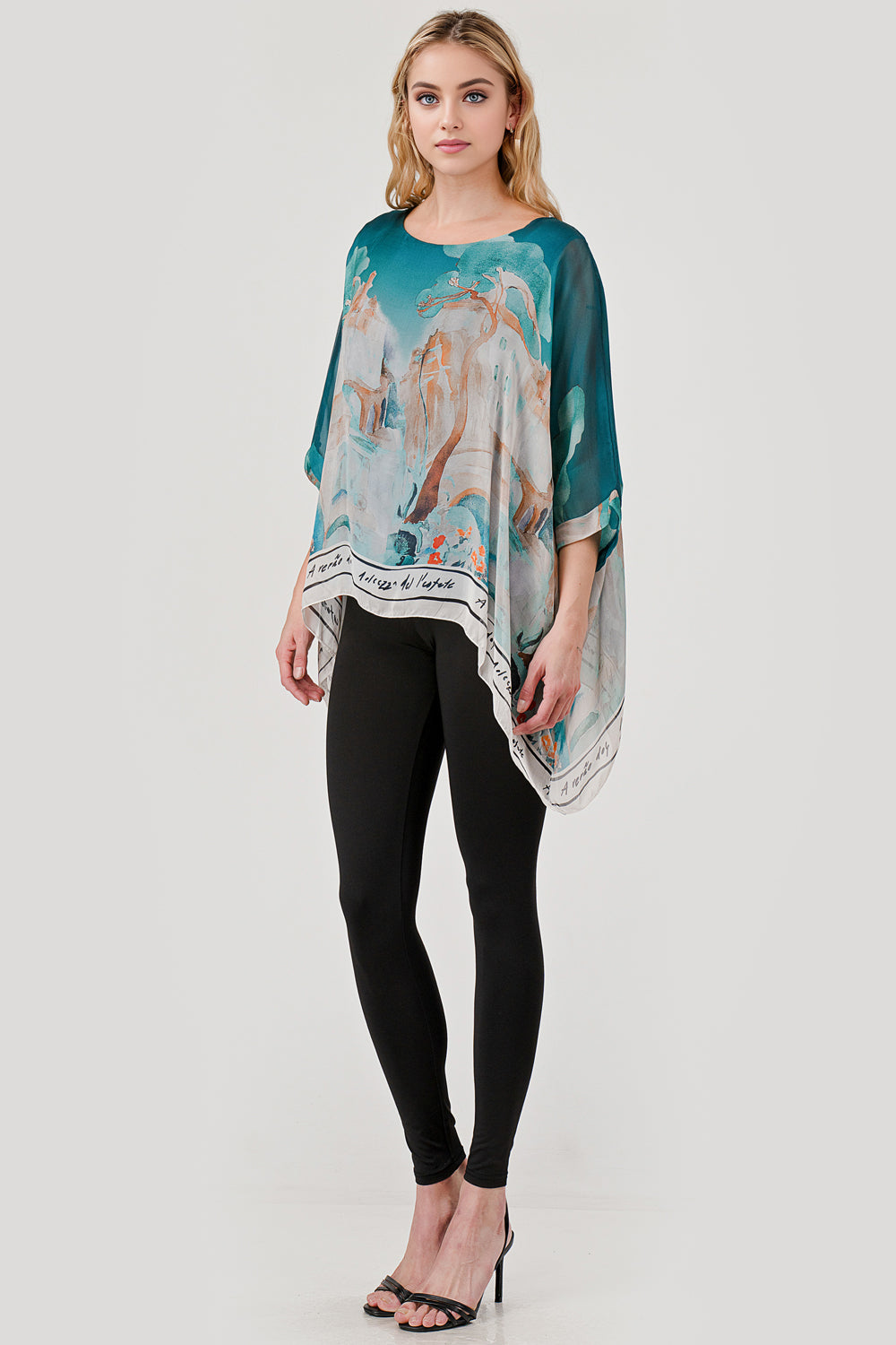 Raw Mode Love Tree Silk Top