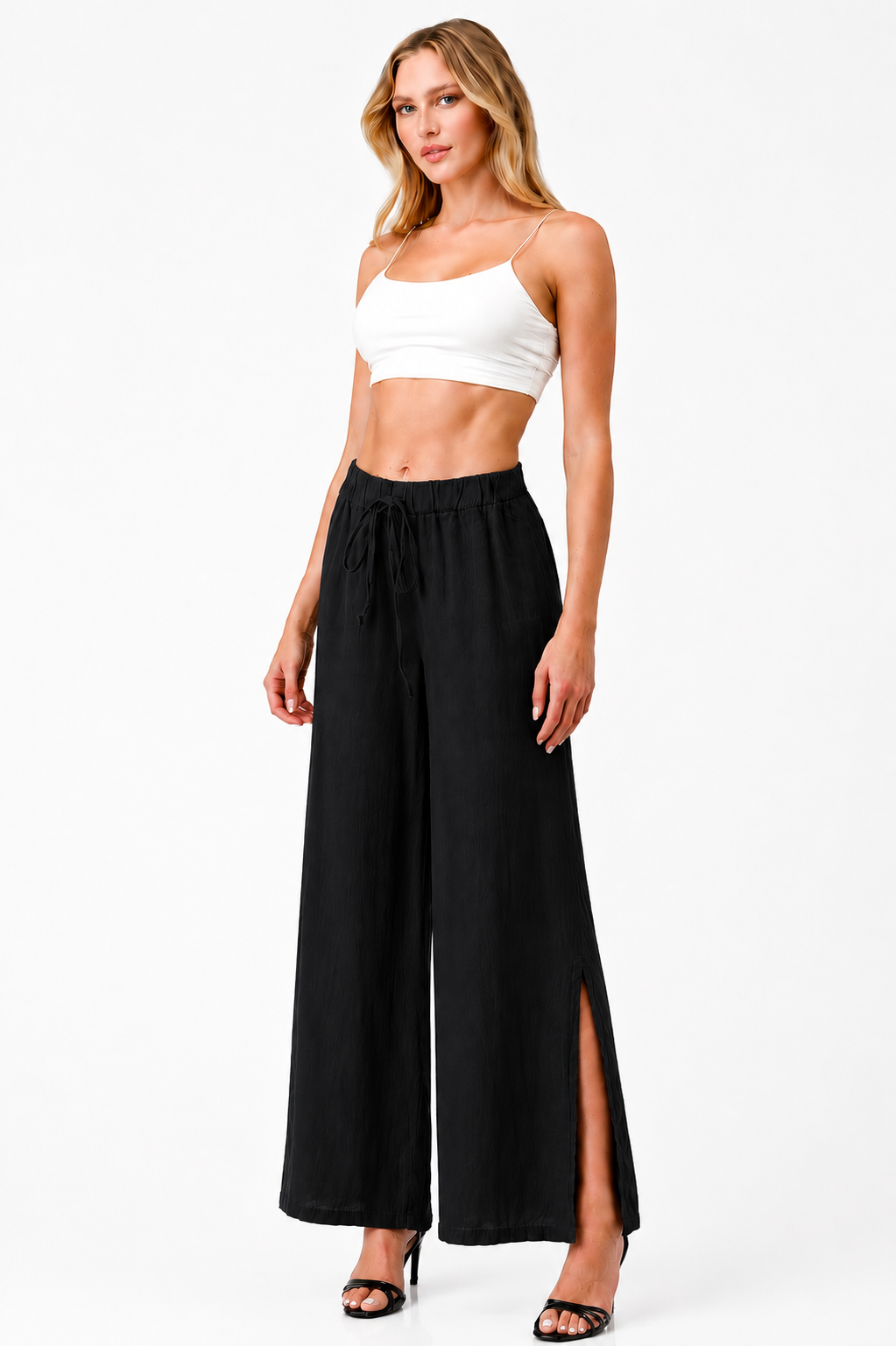 Italian Linen Tie Bottom Pants