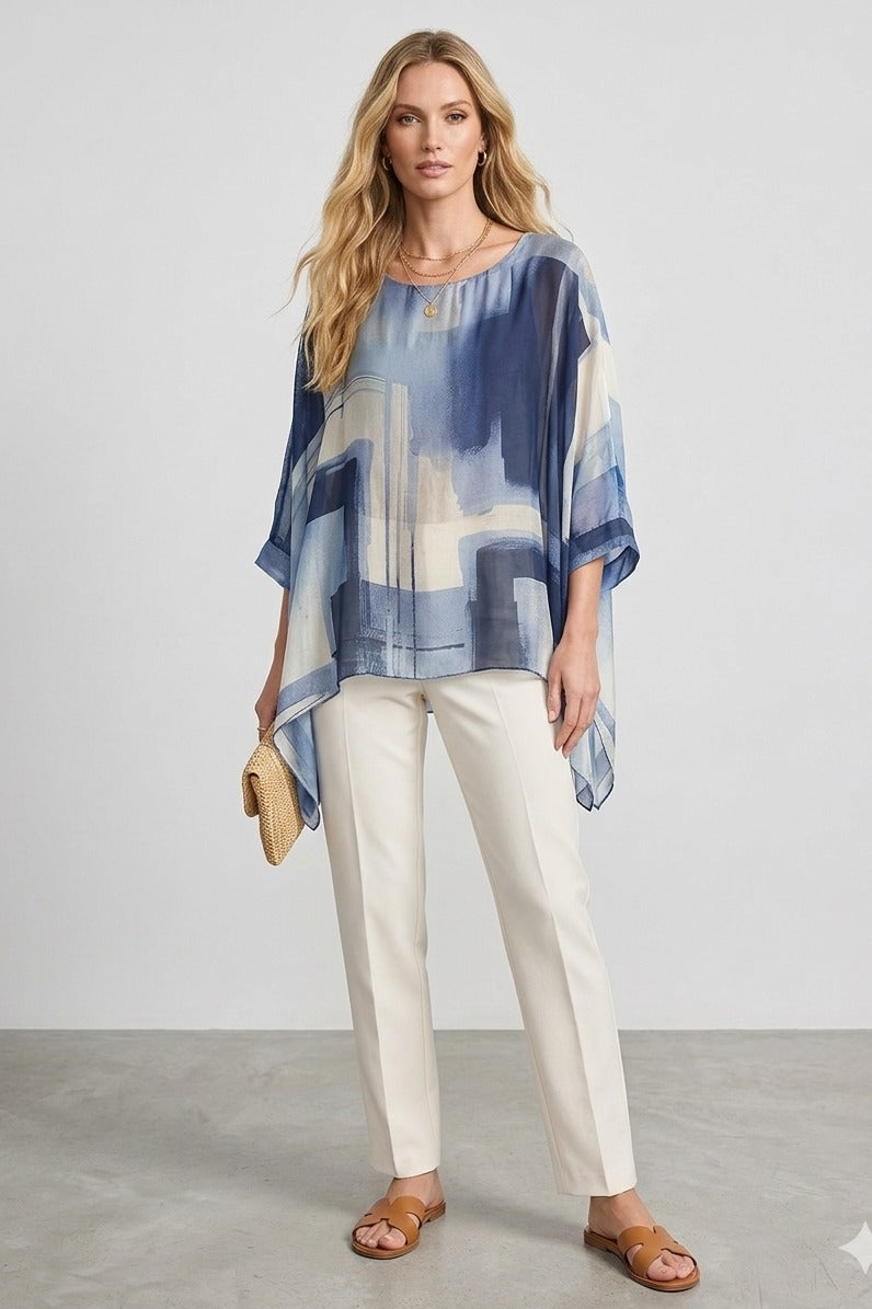 Ls Piottura Italian Silk Top | Raw Moda