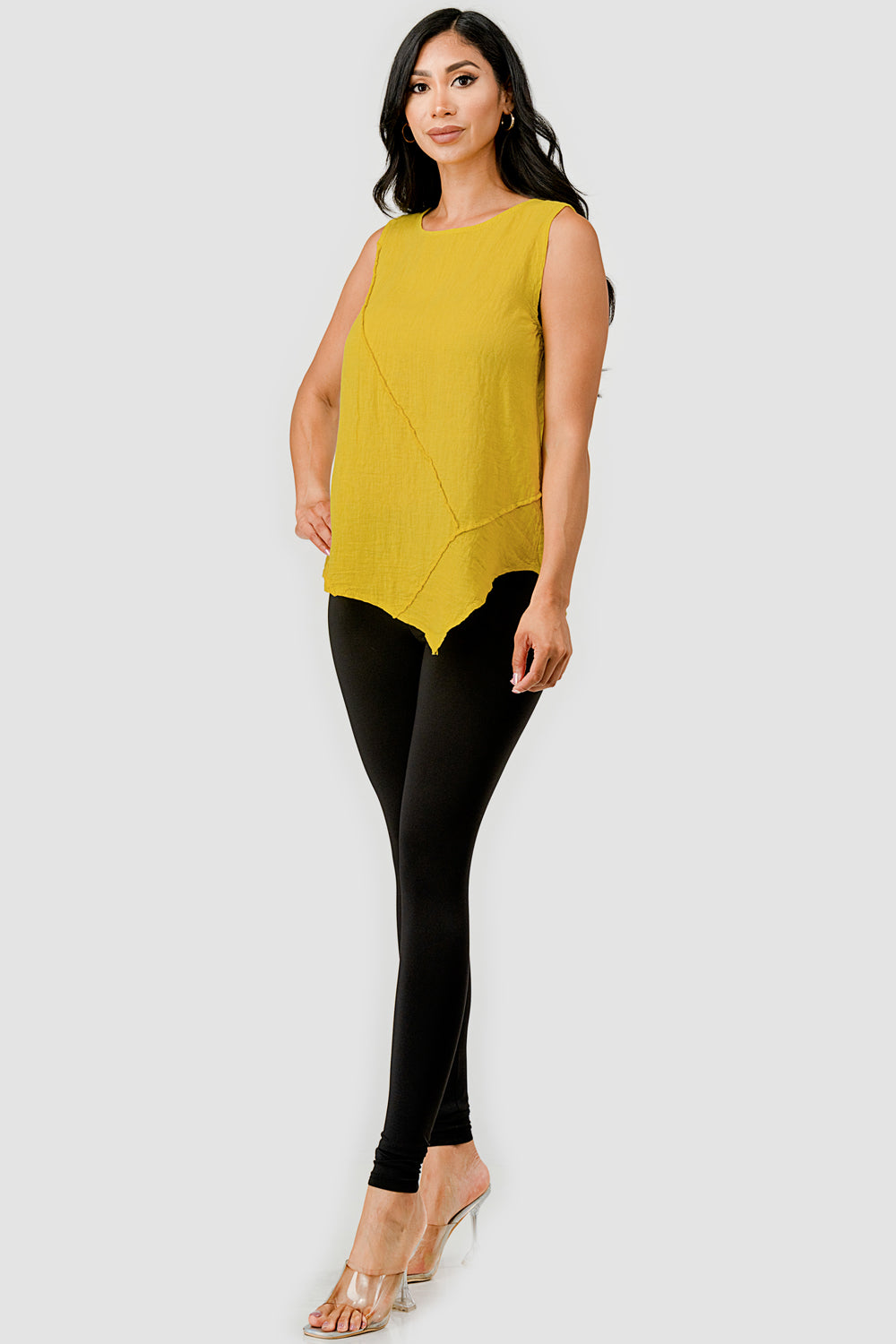 Aspen Organic Sleeveless Linen Top - Raw Moda