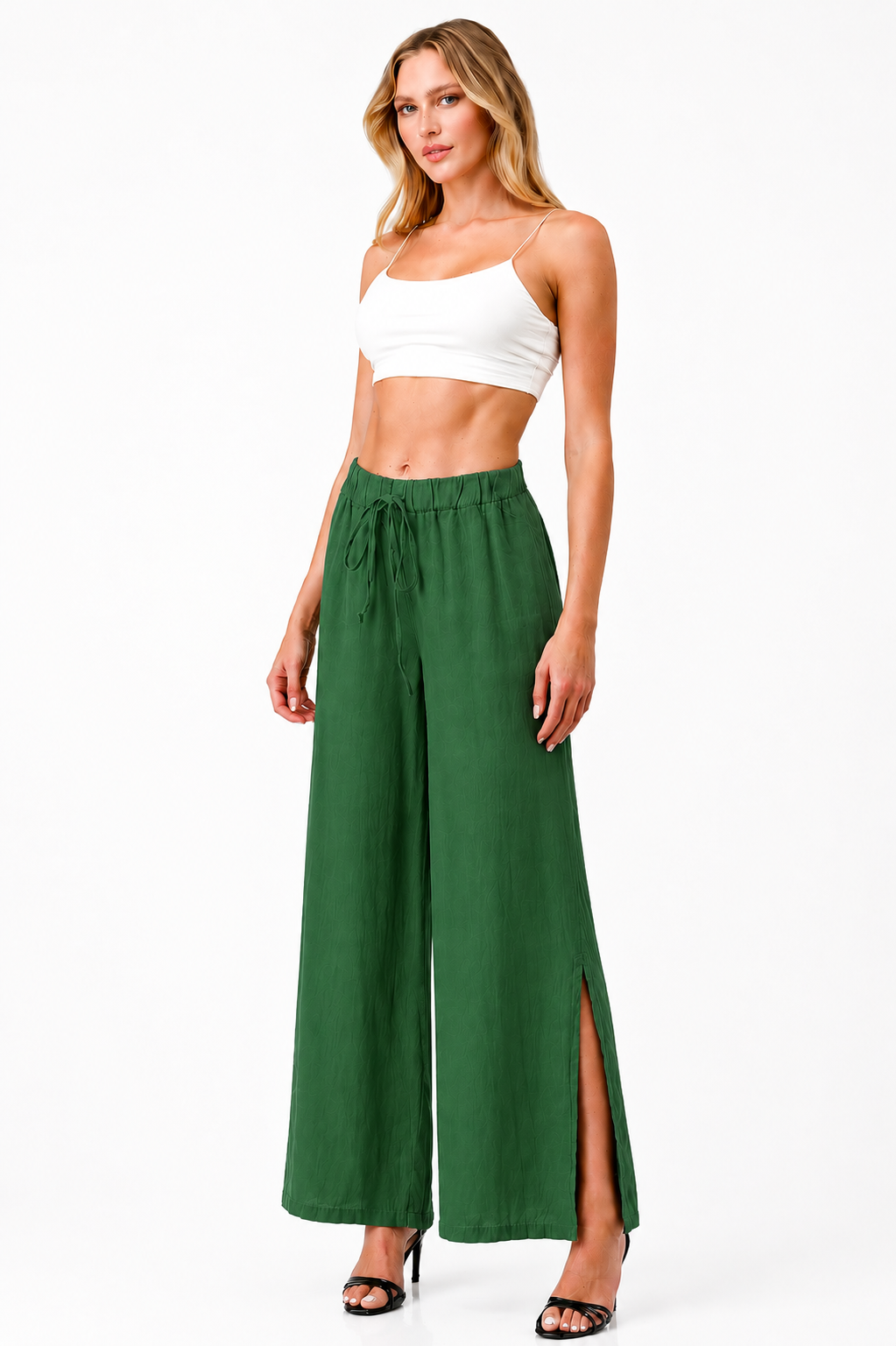 Italian Linen Tie Bottom Pants