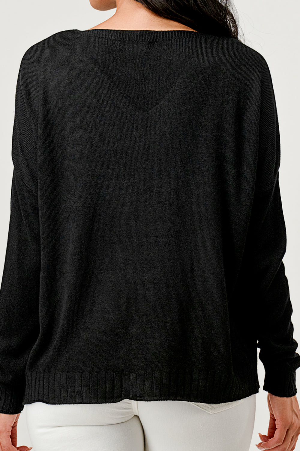 V Neck Beautiful Modal Sweater Top Raw Moda   