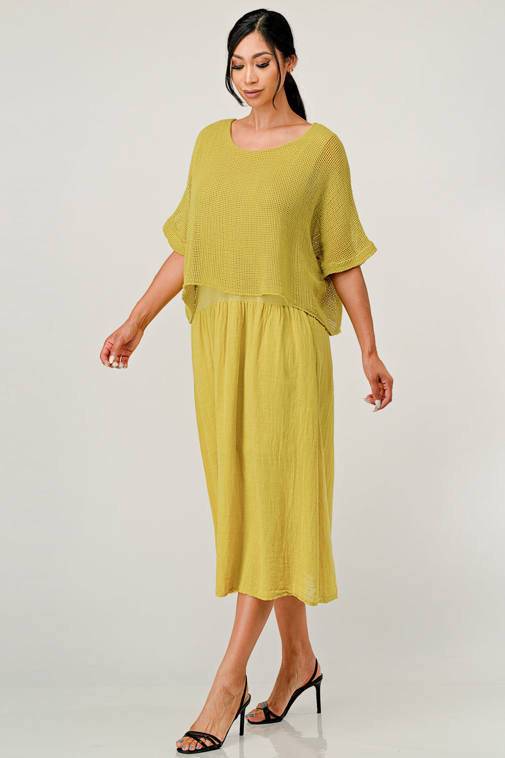 Raw Moda Italian Top Bottom Cotton Dress Dress Raw Moda   
