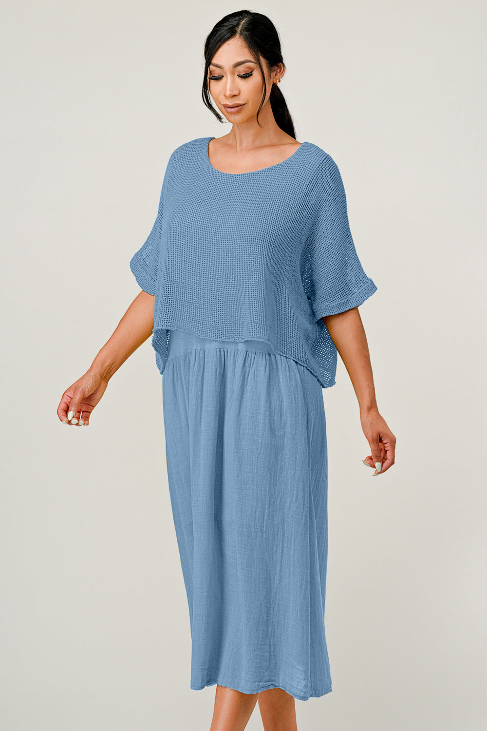 Raw Moda Italian Top Bottom Cotton Dress