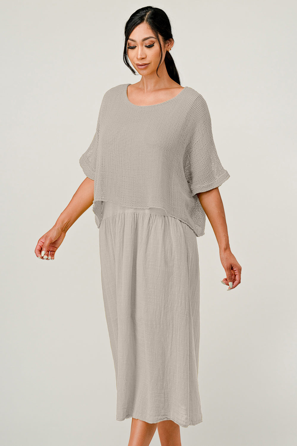Raw Moda Italian Top Bottom Cotton Dress - Raw Moda
