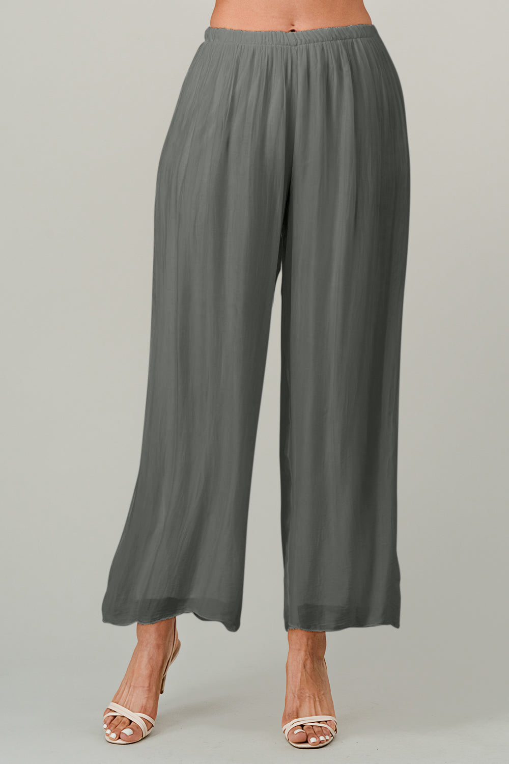 Raw Moda Italian Long Loose Silk Pants - Raw Moda