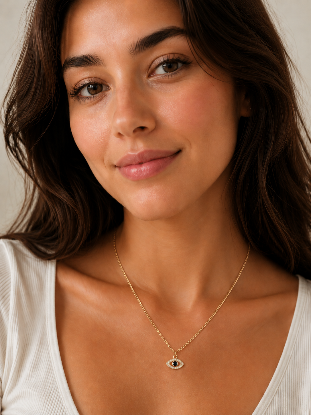 Evil Eye Zircon Necklace