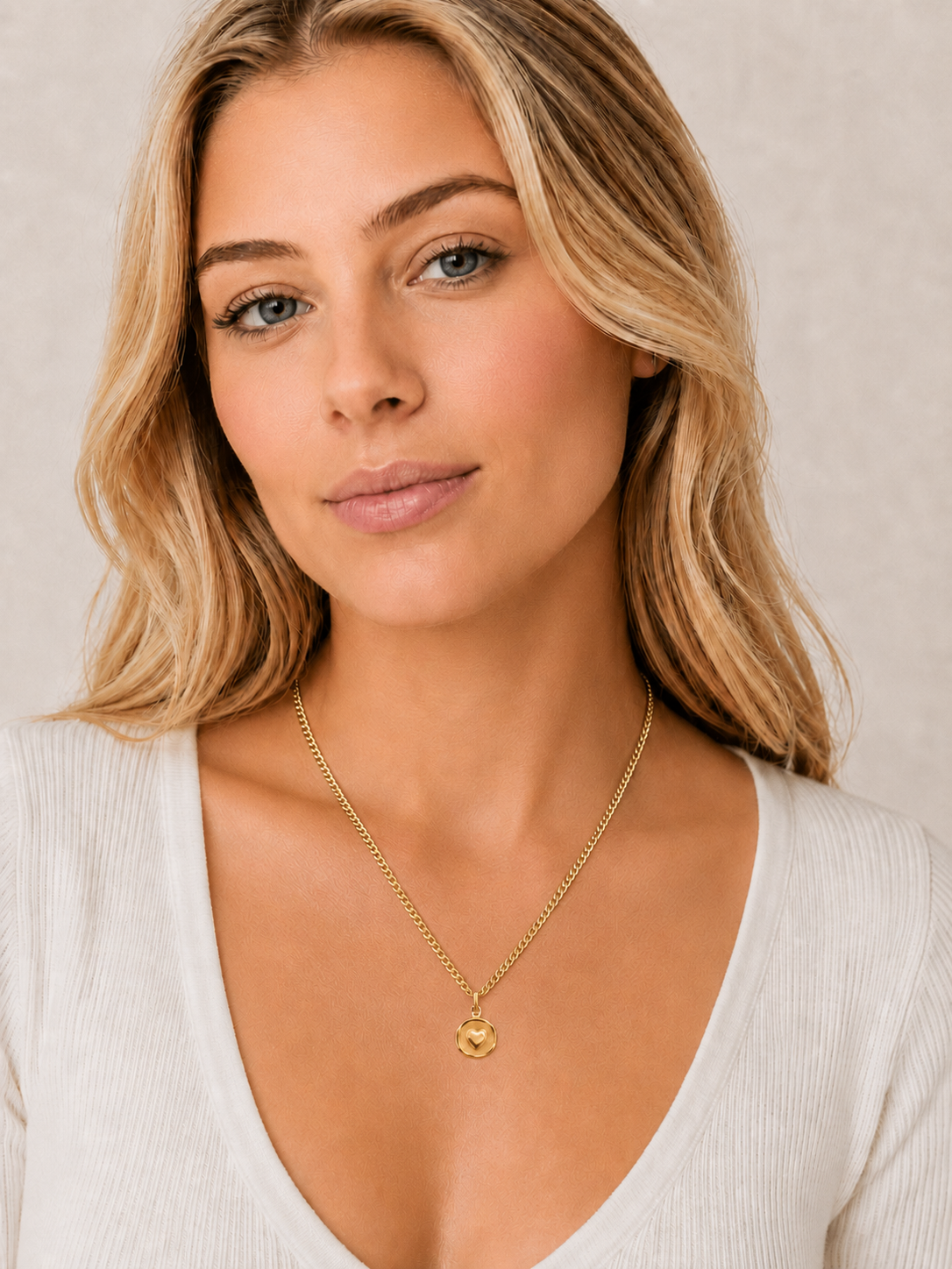 Heart Plate Necklace