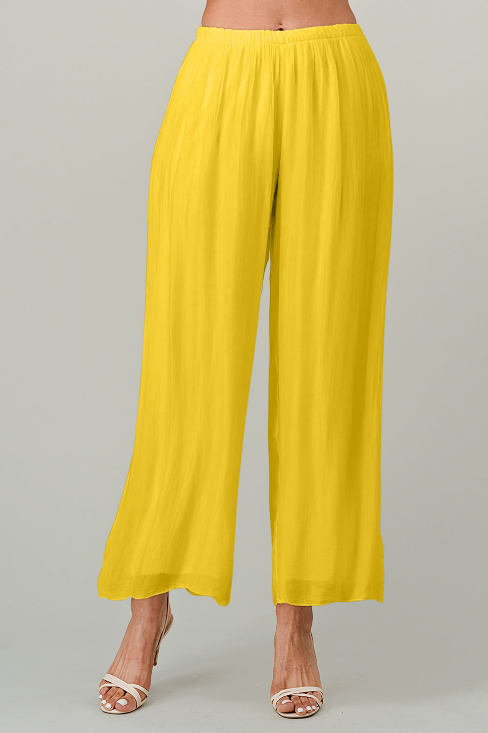 Raw Moda Italian Long Loose Silk Pants