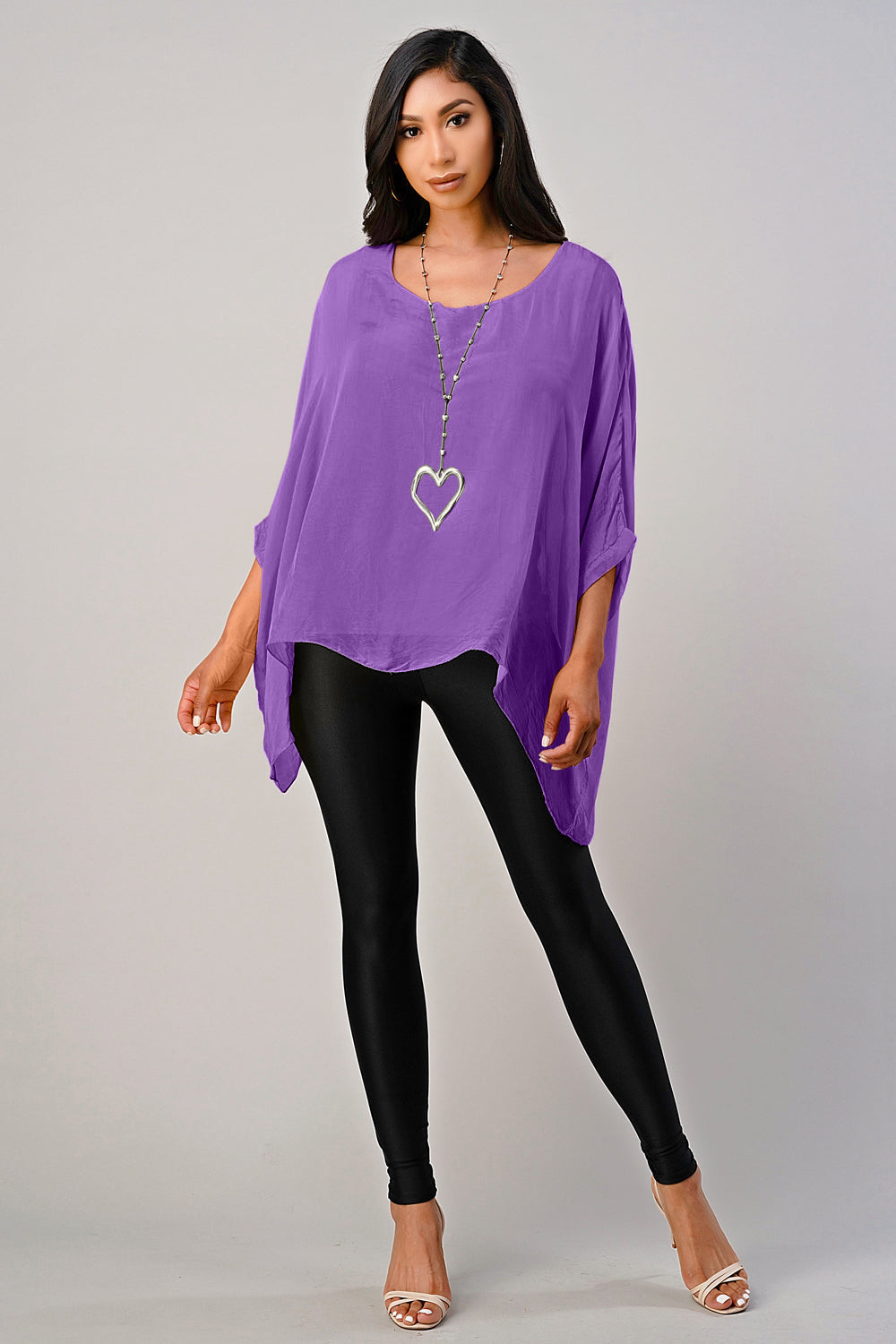 Italian Plain Silky Raw Moda Top  Waterfall Sides - Raw Moda