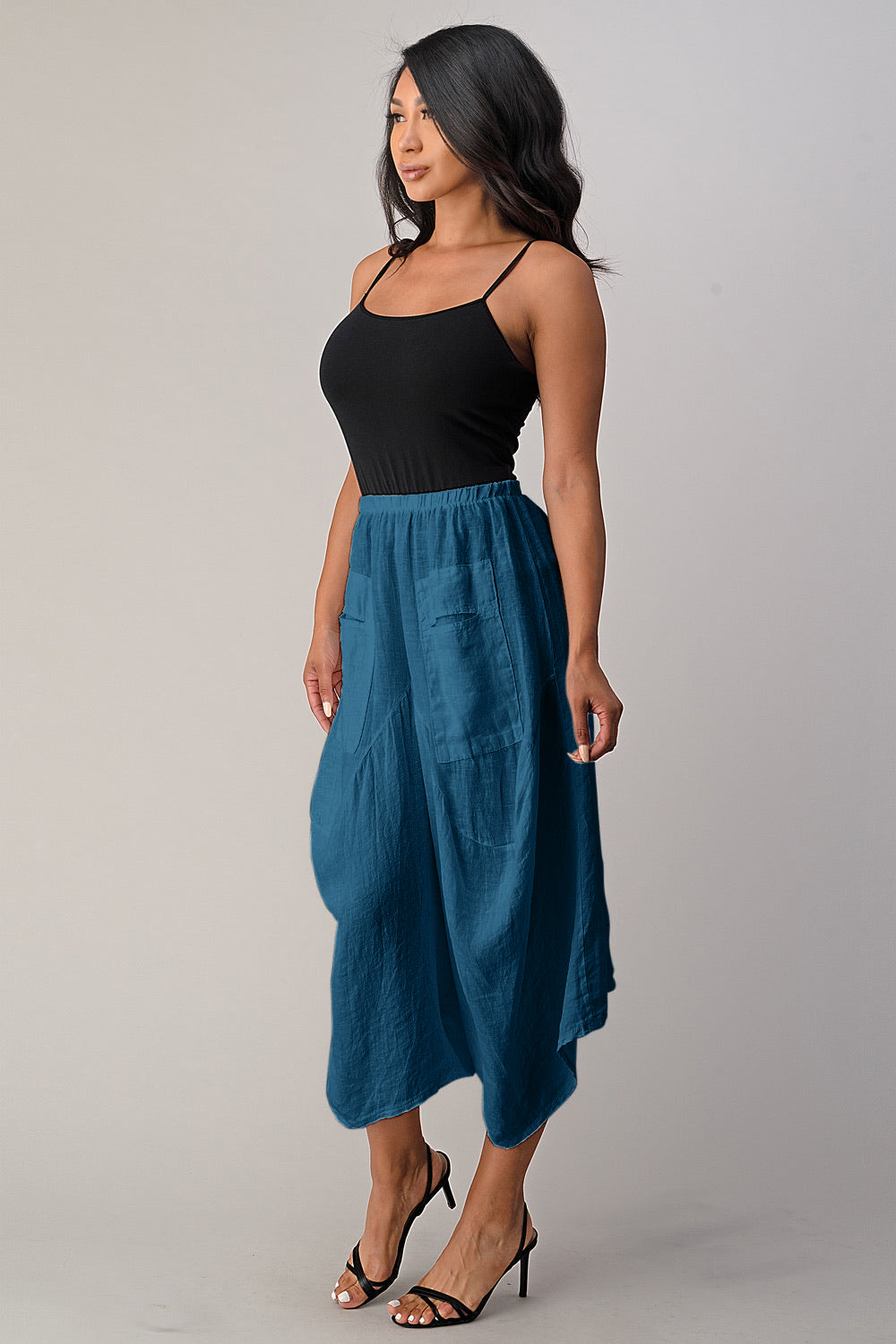 Raw Moda Italian Linen Pants Skirt - Raw Moda