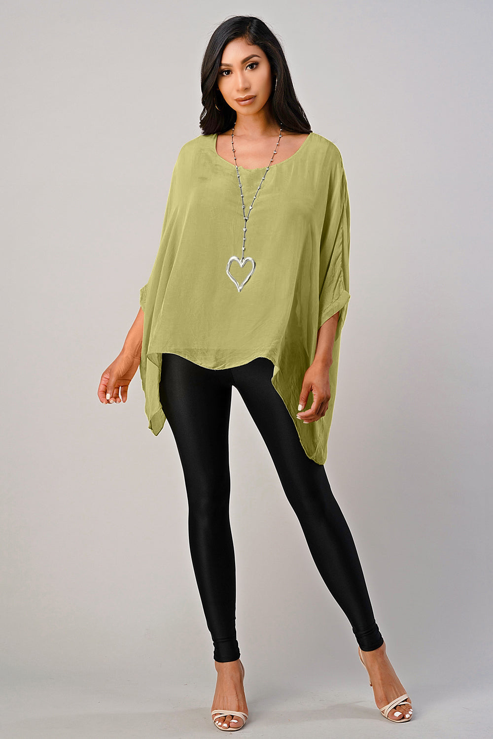 Italian Plain Silky Raw Moda Top  Waterfall Sides - Raw Moda