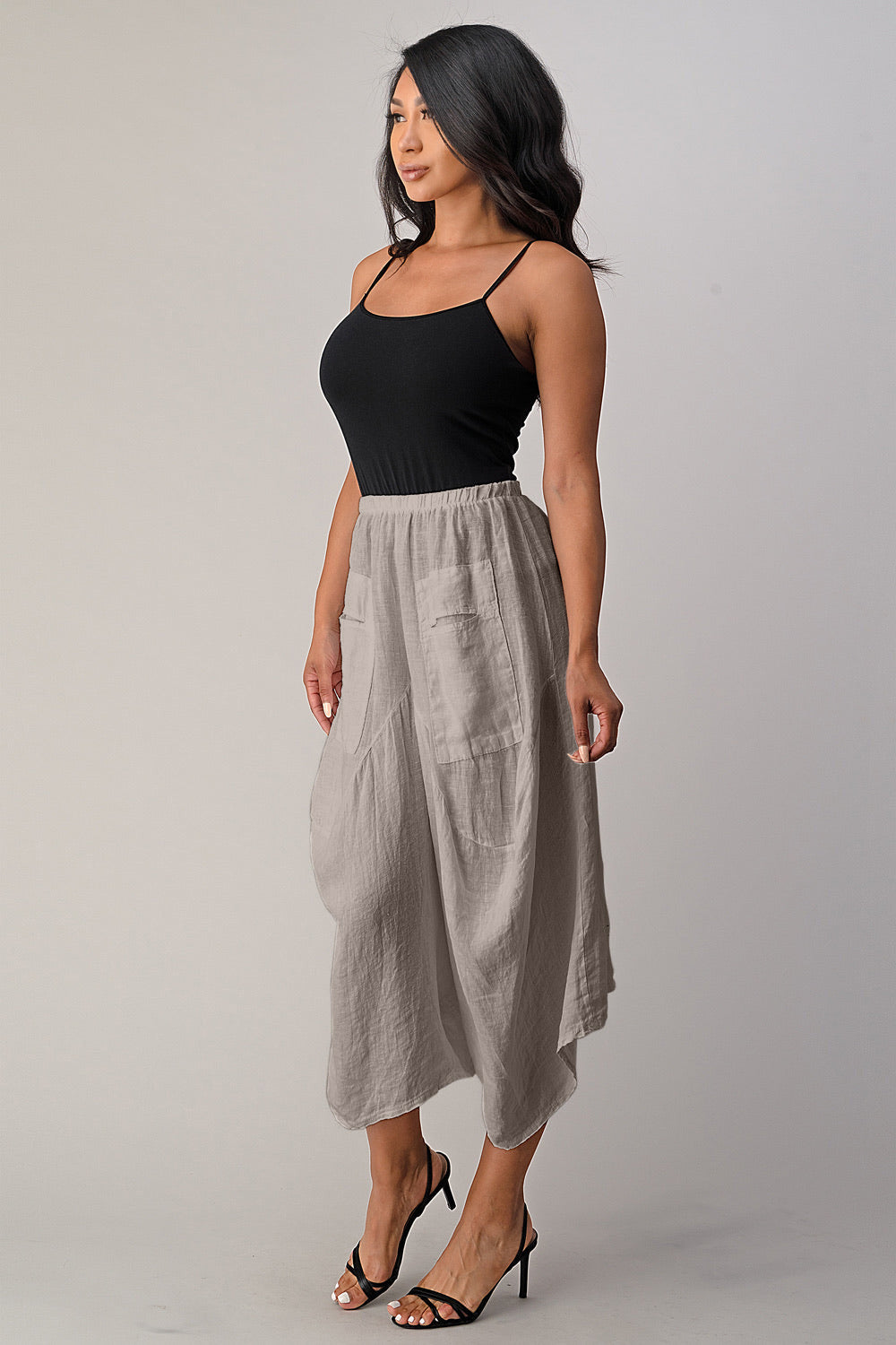 Raw Moda Italian Linen Pants Skirt - Raw Moda