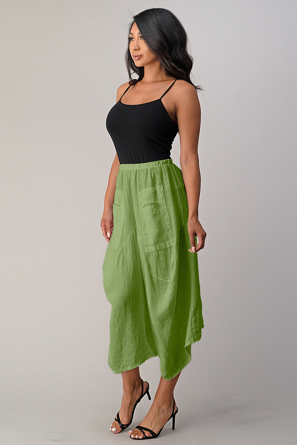 Raw Moda Italian Linen Pants Skirt - Raw Moda