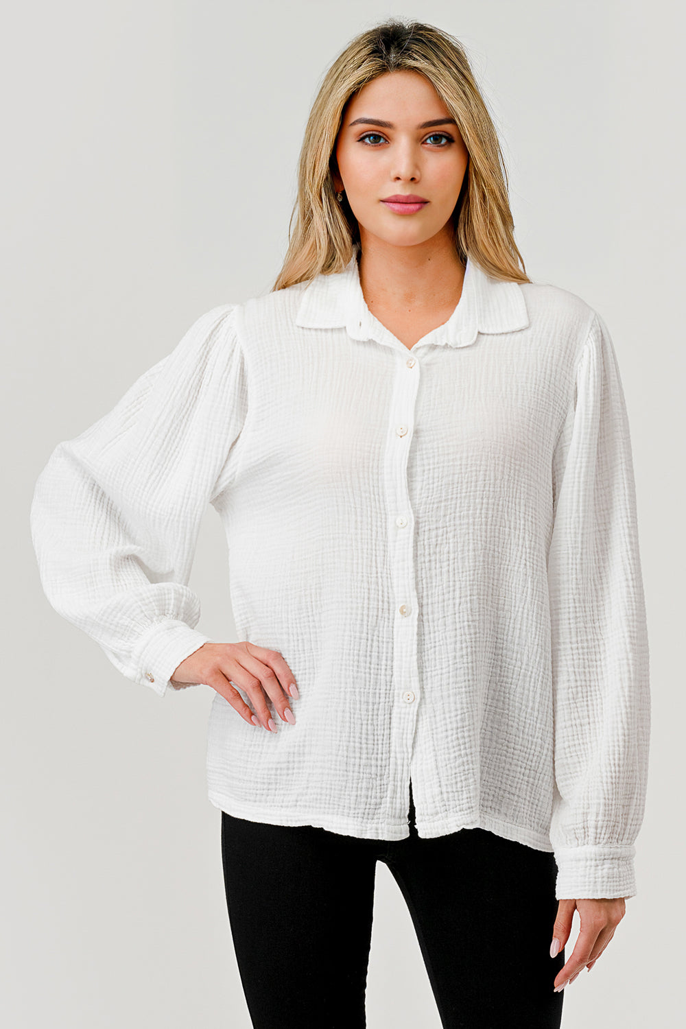 Raw Moda Dahila Cotton Button Shirt