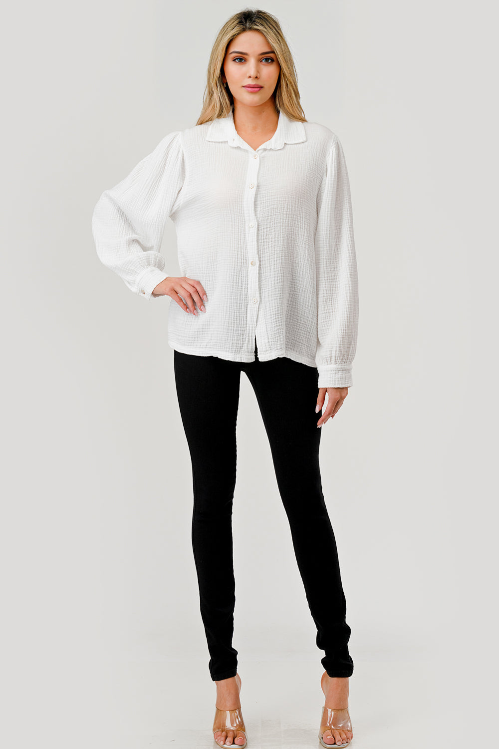 Raw Moda Dahila Cotton Button Shirt