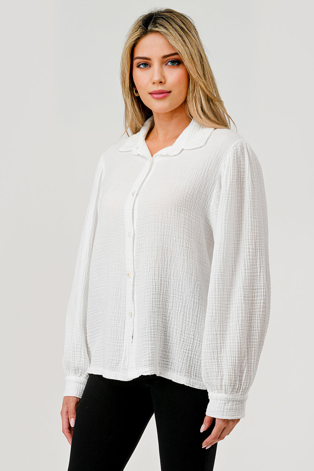 Raw Moda Dahila Cotton Button Shirt