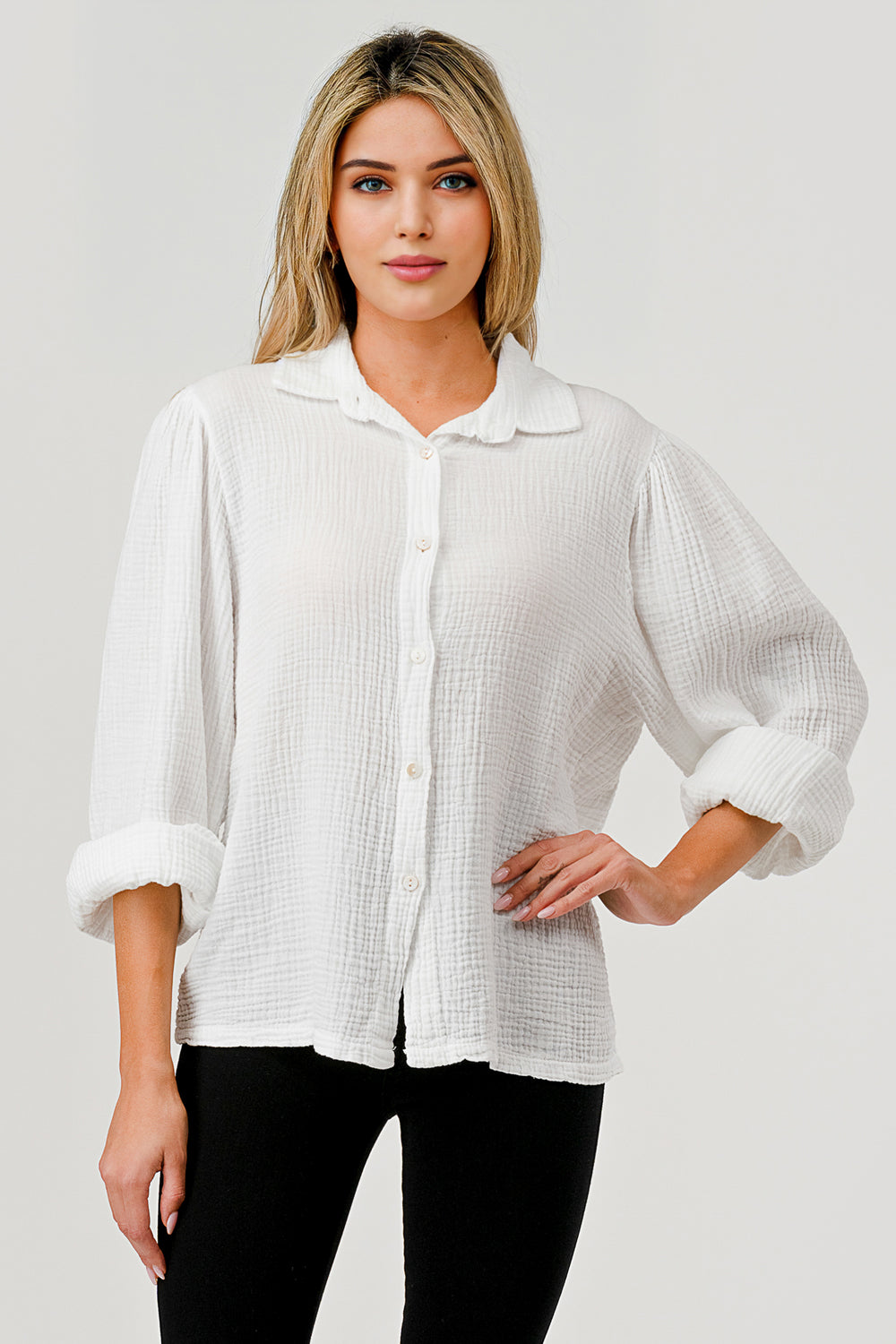 Raw Moda Dahila Cotton Button Shirt