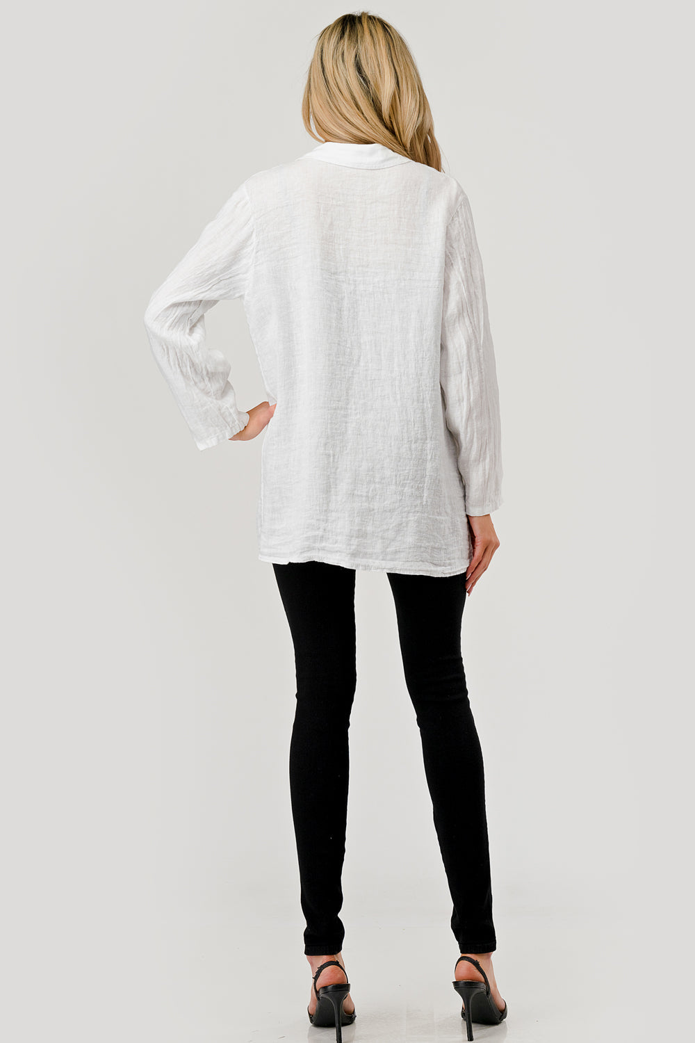 Raw Moda Linen Blazer w Pockets - Raw Moda