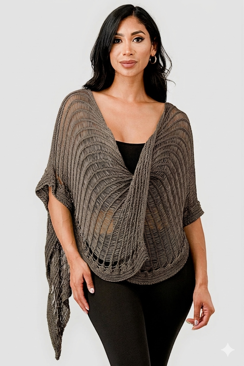 Asymmetric Layered  Crochet Top