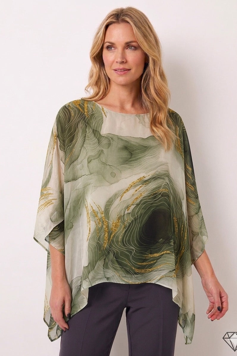 Raw Moda Italian Abstract Fodera Top
