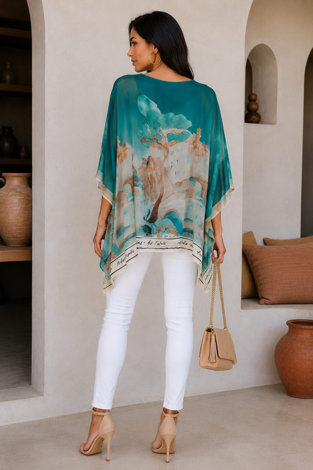 Raw Moda Love Tree Silk Top