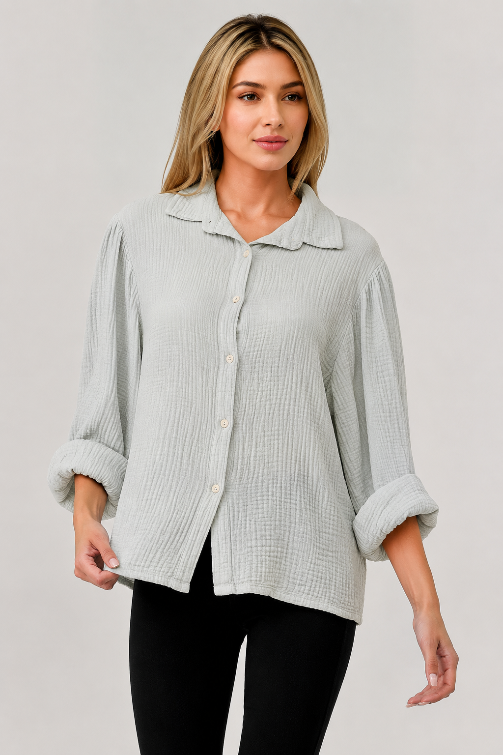 Raw Moda Dahila Cotton Button Shirt
