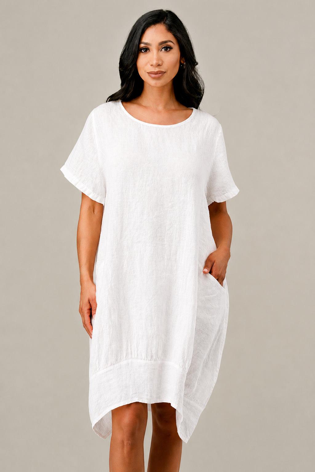 Raw Moda Short Perin Linen Dress