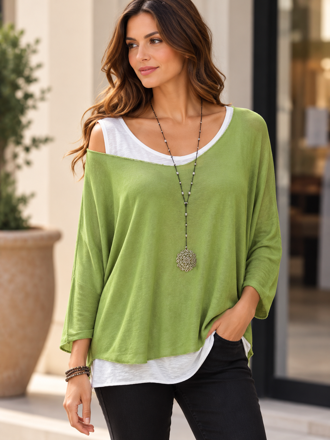 Two Piece Italian Modal Sweater