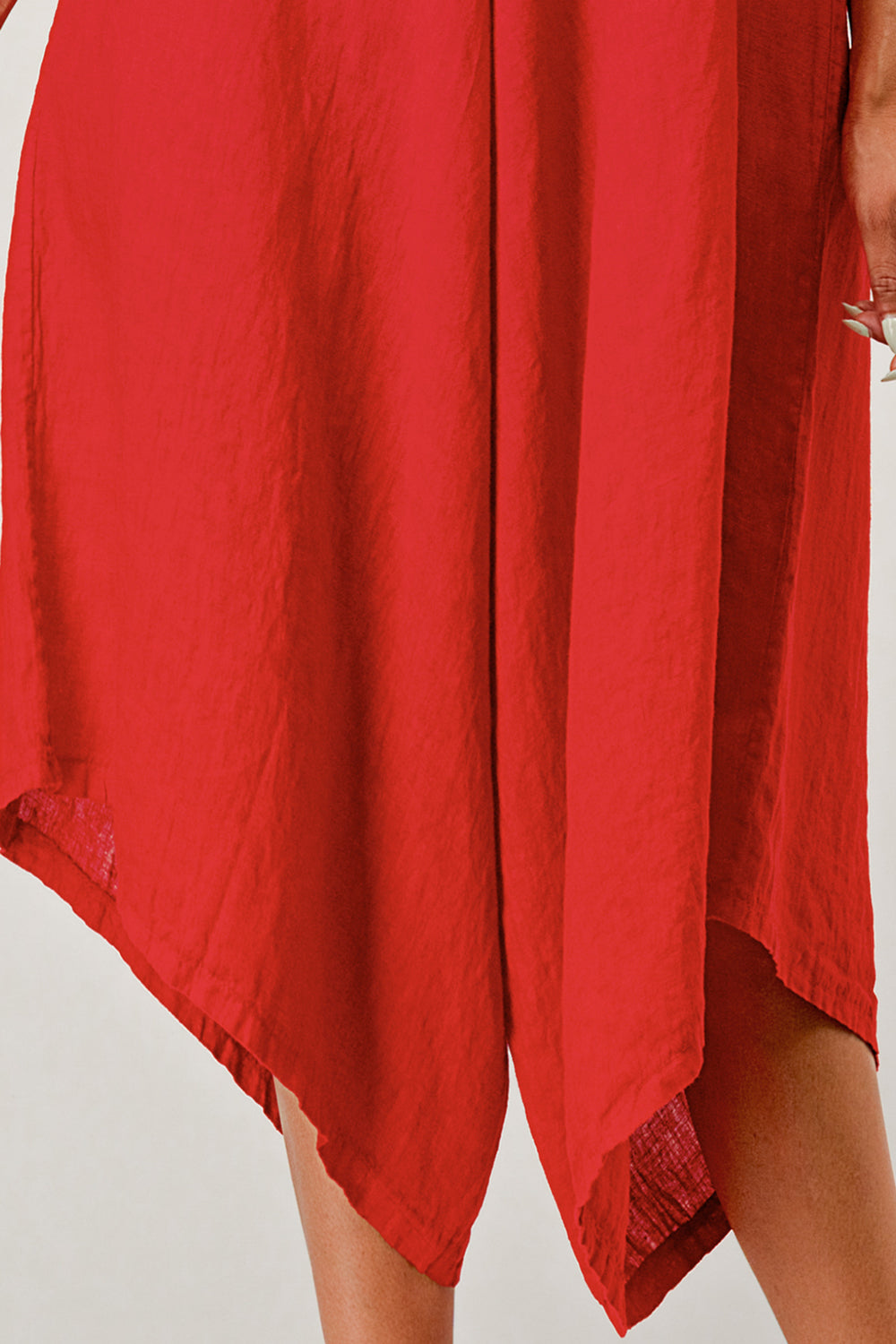 V Neck Linen Italian Romper Dress Raw Moda   