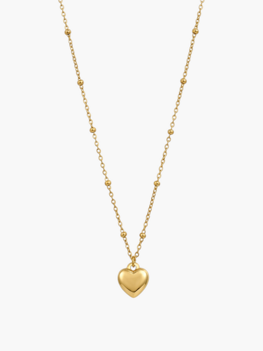 Heart with Ball Chain Necklace