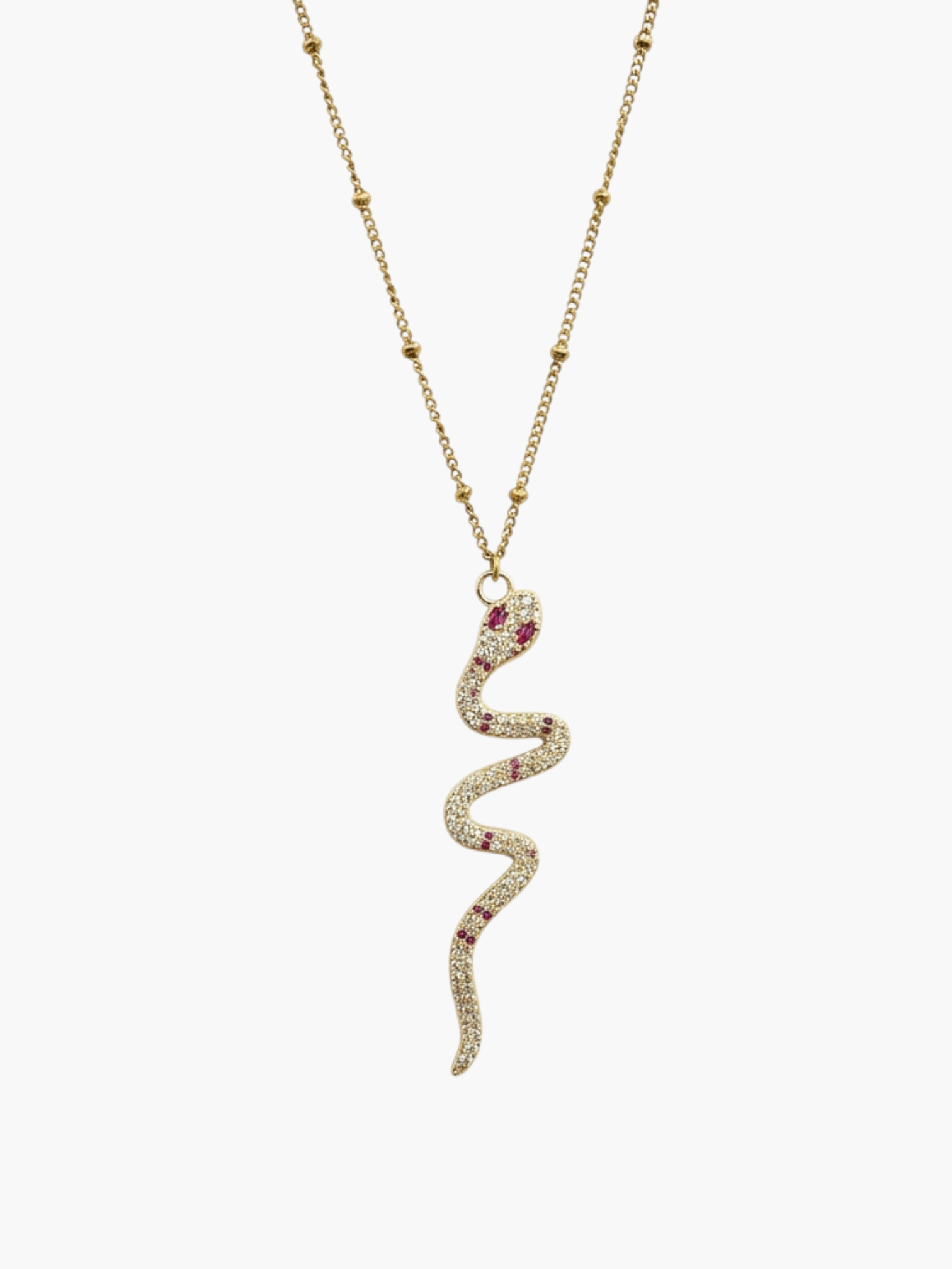 Snake Ruby Eye Necklace