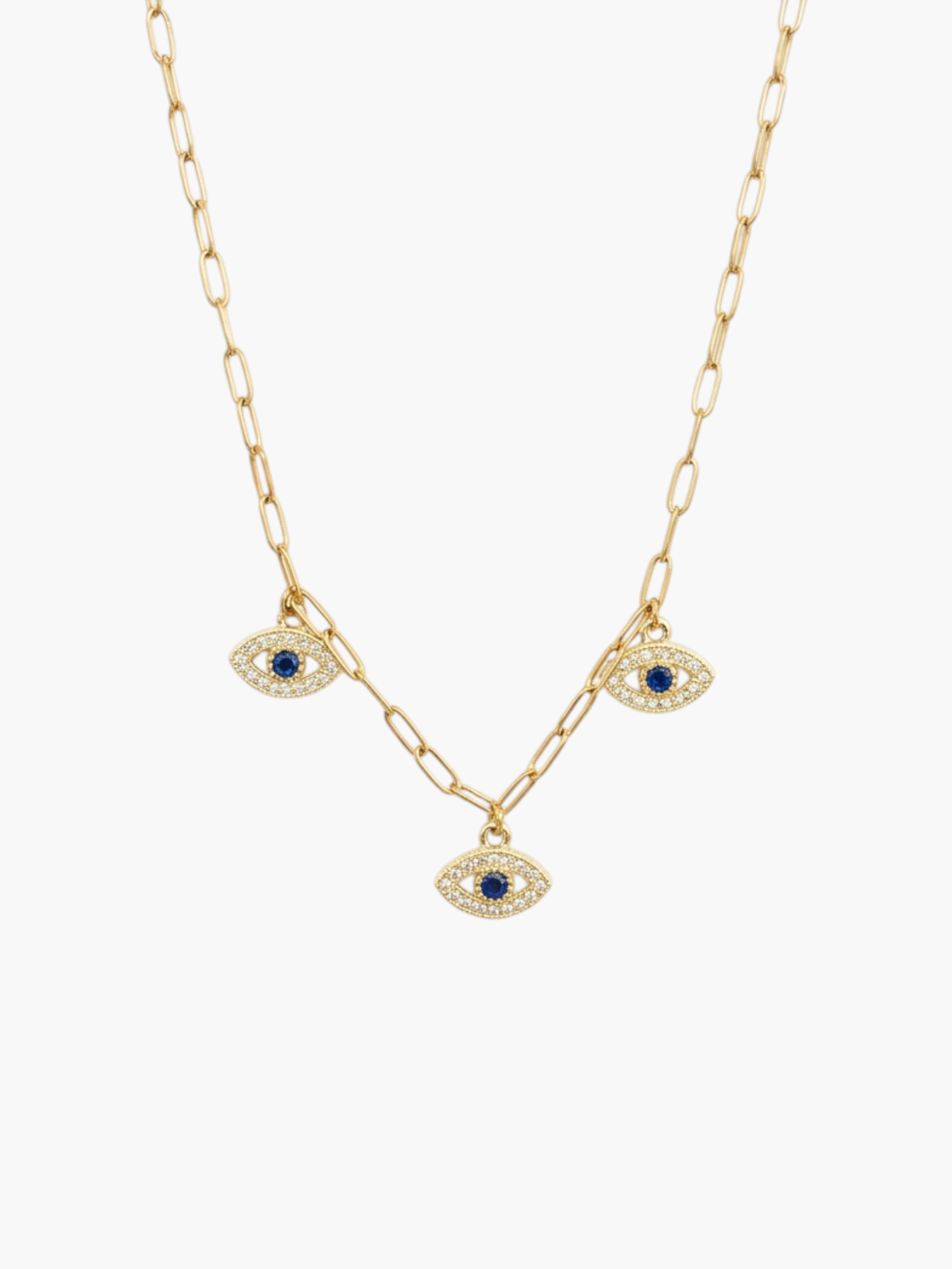 Evil Eye Trio Necklace