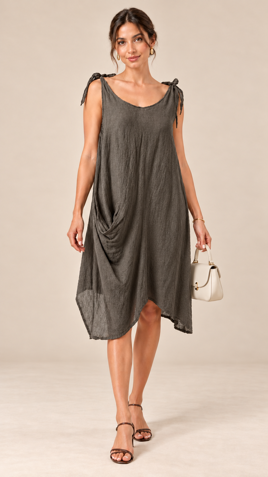 Raw Moda Tie Straps Dress W pocket