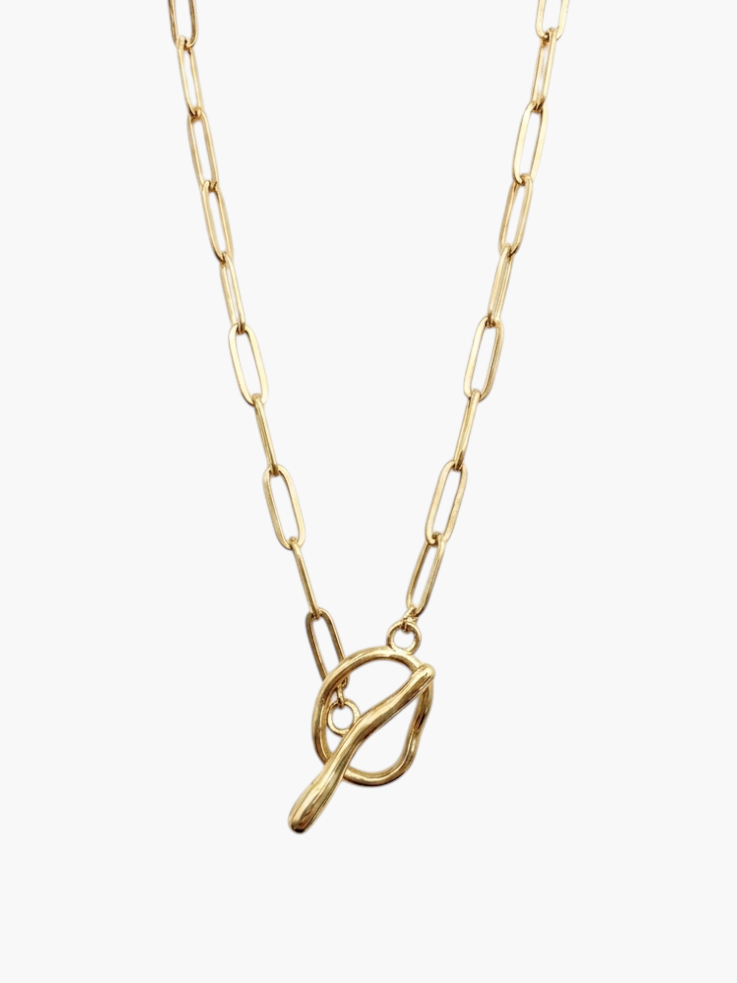 Toggle Pretzel Paperclip Chain Necklace