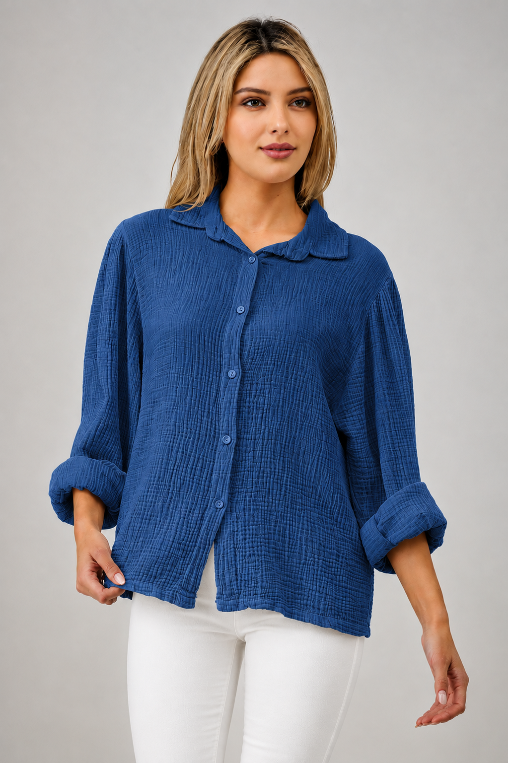 Raw Moda Dahila Cotton Button Shirt