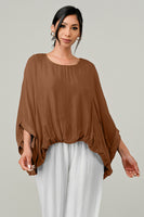 RAW MODA SEQUIN SLEEVES ITALIAN ELASTIC TOP